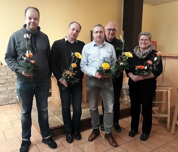 von links nach rechts: Nando Str&uuml;fing, Boris L&ouml;hlein, Dirk Schumacher, Thomas Krieglstein, Heidi Wolff